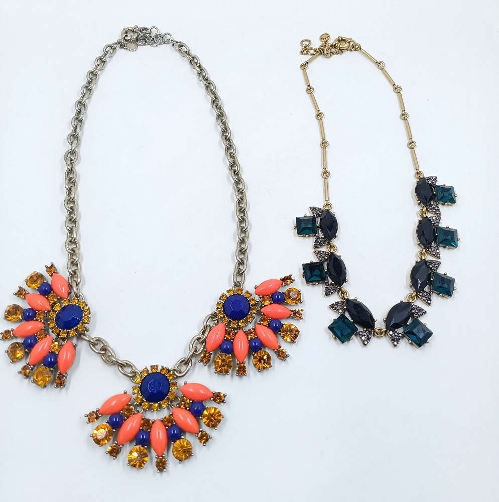 J Crews Colorful Statement Necklace Set